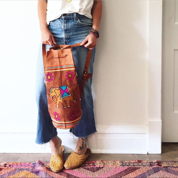 FREE PEOPLE // Woven Leather Slides - Picture 4 of 4